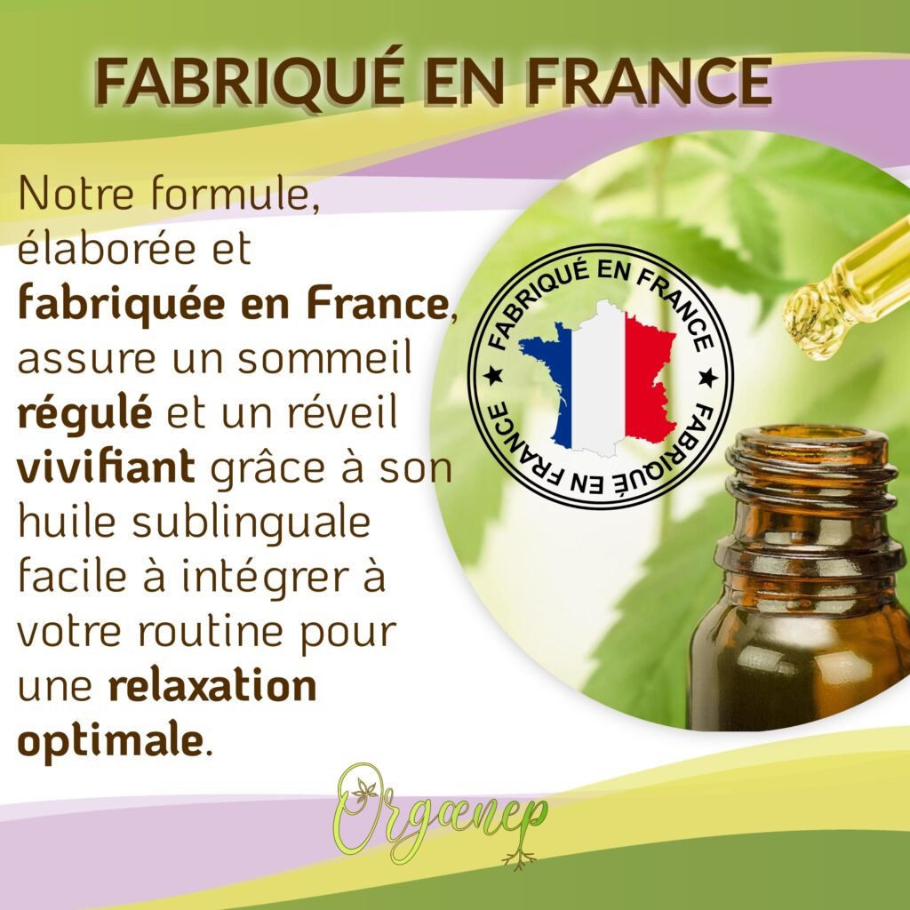 Fabriqué en France - Orgaenep Sommeil - CBD/CBN/Mélatonine.